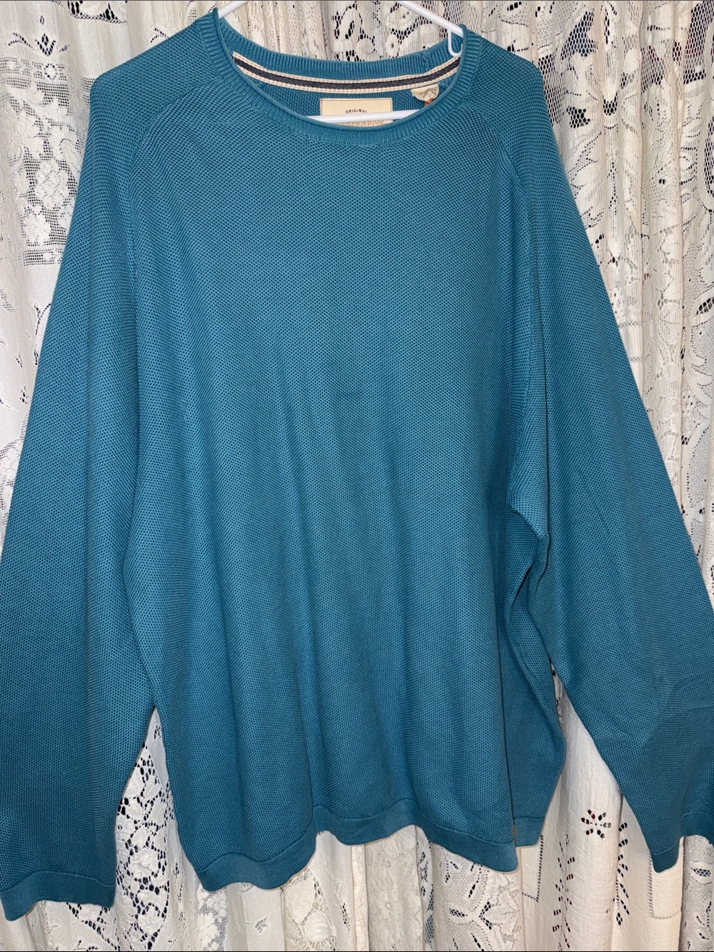 Weatherproof Men's Teal Crewneck Sweater